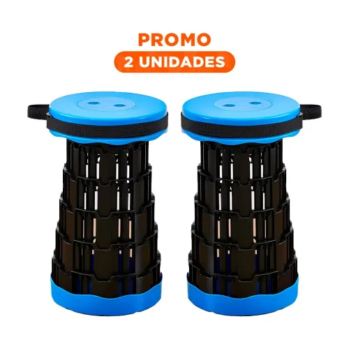 GENERICO Pack2 Silla Portatil Plegable Con Dos Seguros