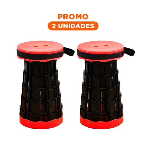 GENERICO Pack2 Butaca Plegable 2 Seguros Portatiles Tapa