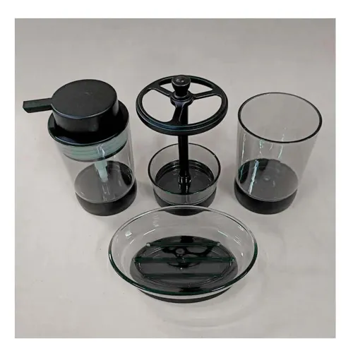 GENERICO Set Aseo 4 Piezas Color Negro Para Orden Diario