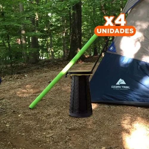 GENERICO Pack4 Butaca Funcional Plegable Con Seguro Portatil