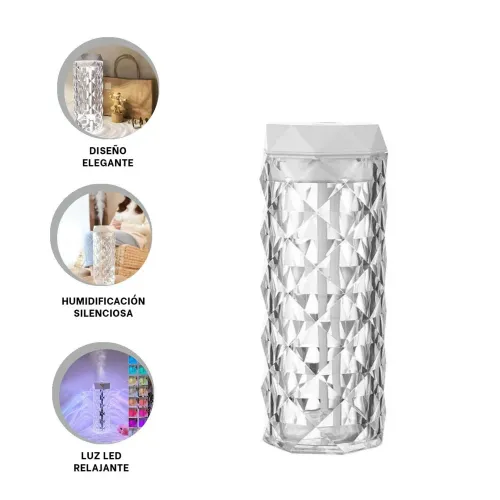 GENERICO Lampara Humidificador Inteligente 1l Cristal
