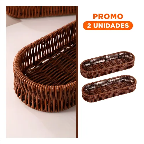 GENERICO Pack2 Organizador Tejido Multiuso Ovalado Color