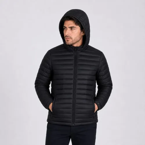 WALKING Casaca Puffer Térmica Con Capucha Para Hombre Modelo 7701