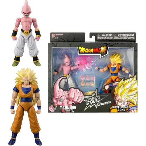 DRAGON BALL Pack X2 Figuras Batalla Goku Vs Majin Buu Final - Bandai