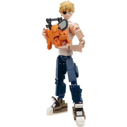 CHAINSAW MAN Figura De Accion Armable Denji Y Pochita 280pz Bldr
