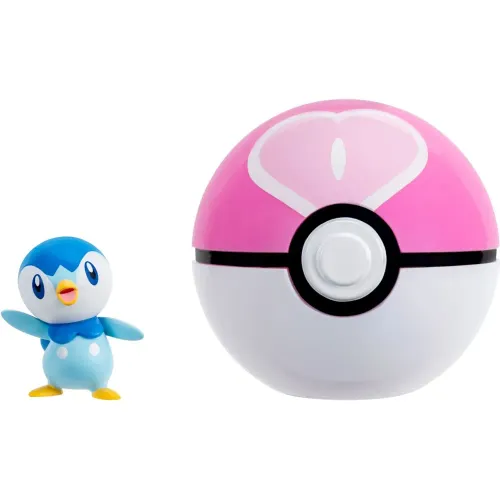 POKEMON Pokebola Con Figura - Piplup