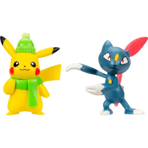 POKEMON Pack X2 Figuras Tematica Navidad - Sneasel Y Pikachu