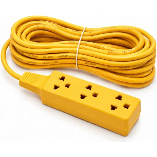 GENERICO Extensión Eléctrica De 5 Metros 3 Tomacorrientes 10-16 Amp