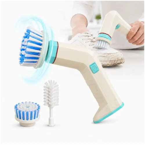GENERICO Cepillo Eléctrico Giratorio Para Limpieza De Zapatos Inalámbrico Recargable Multiusos 2 En 1