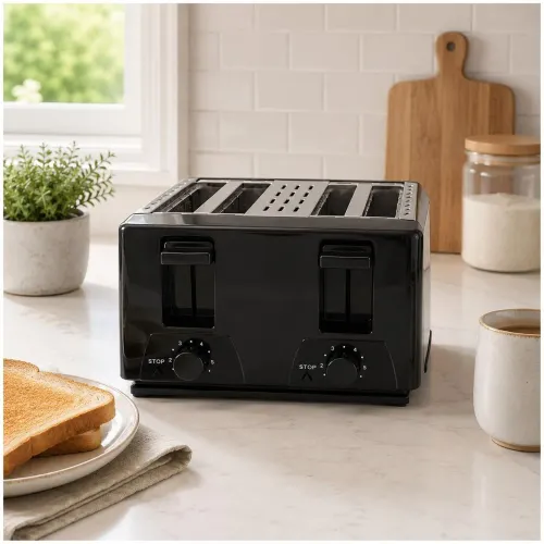 GENERICO Tostadora Eléctrica Sc-Brd03 De Acero Inoxidable 4 Panes 1500w