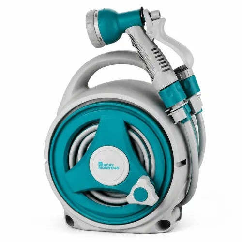 GENERICO Manguera Portátil Con Enrollador Automático Rocky Mountain 15m Con Pistola 8 En 1