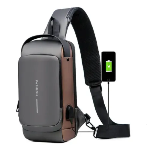 GENERICO Mochila Cruzada Con Clave Antirrobo Impermeable Carga Usb