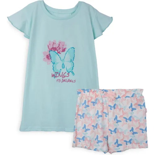 PILLIN Pijama Niña Color Aqua