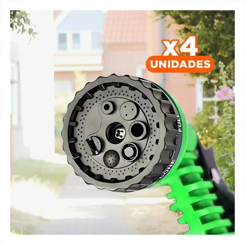 GENERICO Pack4 Equipo Expandible 22 Metros Verde Para Jardin