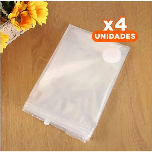 GENERICO Pack4 Bolsa Organizadora Hogar 50 X 60 Cm Color