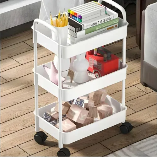 GENERICO Carrito Organizador 3 Niveles Con Ruedas Y Asas
