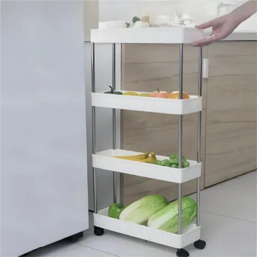 GENERICO Estanteria De Cocina 4 Niveles Con Ruedas Delgado