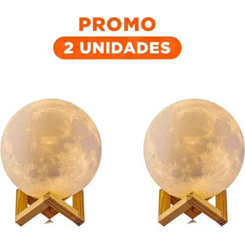 GENERICO Pack2 Lampara Humidificante En Forma De Luna