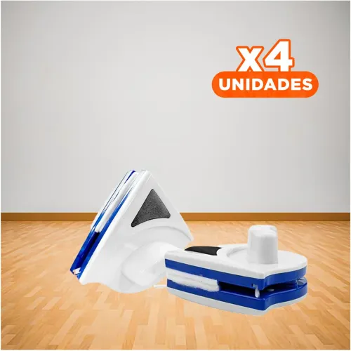GENERICO Pack4 Solucion Vidrios Magnetico Triangular Azul