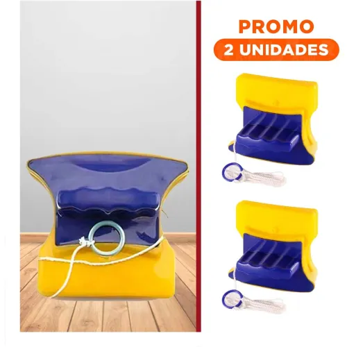 GENERICO Pack2 Pulidor Vidrios Magnetico Cuadrado Azul