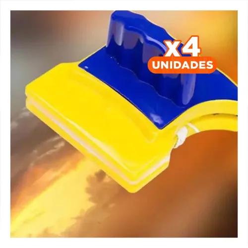 GENERICO Pack4 Mantenimiento Vidrios Magnetico Cuadrado Azul