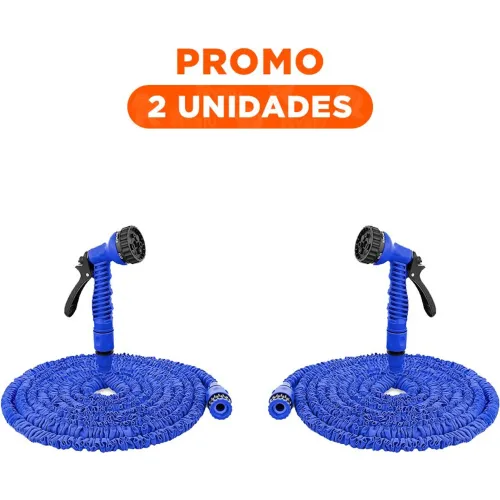 GENERICO Pack2 Manguera Jardin 30 Metros - Azul Flexible