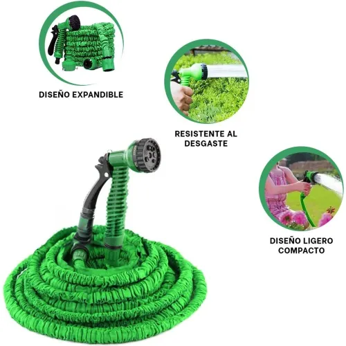 GENERICO Manguera Expandible Para Riego De Jardin Y Limpieza
