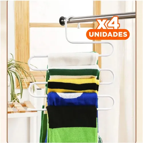 GENERICO Pack4 Colgador Multifuncional Tipo S Diseno Moderno