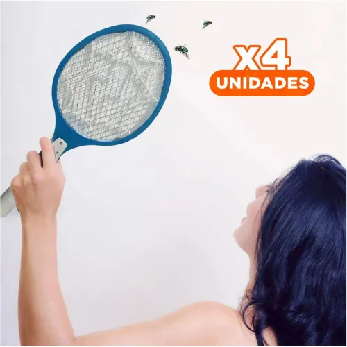 GENERICO Pack4 Pala Mosquitera Manual Para Casa Oficina