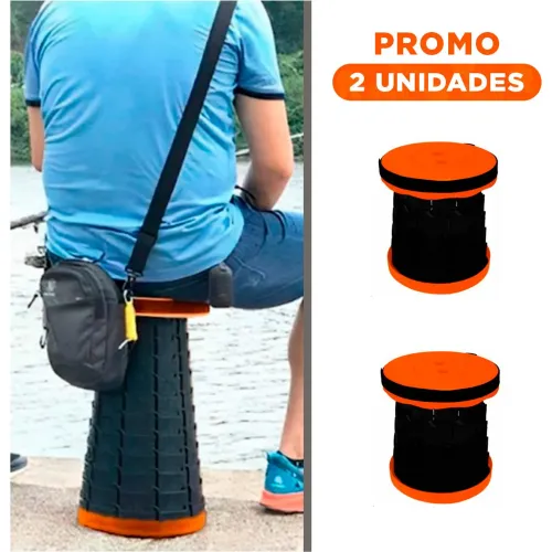 GENERICO Pack2 Taburete Ligero Con Seguro Portatil Para Uso