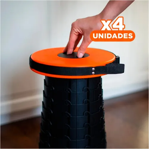 GENERICO Pack4 Taburete Confiable Y Estable Con Seguro