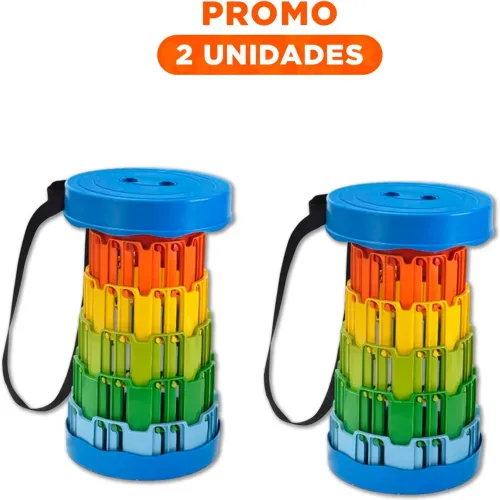 GENERICO Pack2 Asiento Plegable Seguro Portatil Para Hogar