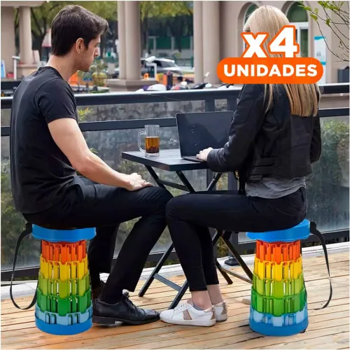 GENERICO Pack4 Butaca Plegable Segura Portatil Para Interior