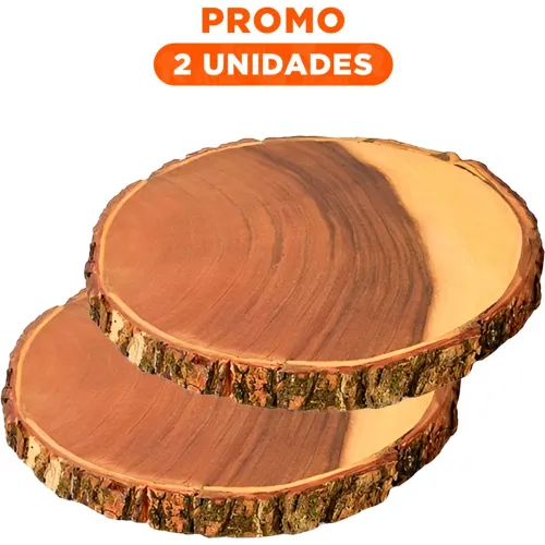 GENERICO Pack2 Soporte Circular De Madera 33cm