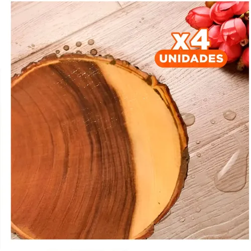 GENERICO Pack4 Complemento Circular De Madera