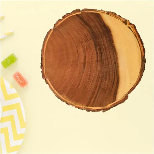 GENERICO Plato Circular De Madera Para Decoracion De Hogar