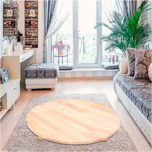 GENERICO Soporte Circular De Madera Con Patitas