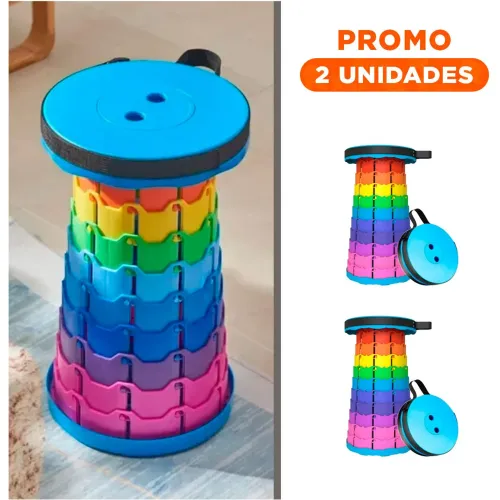 GENERICO Pack2 Asiento Plegable Con Seguro Unico