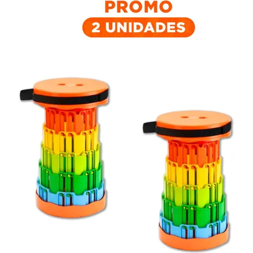 GENERICO Pack2 Mueble Plegable Portatil Con Doble Seguro