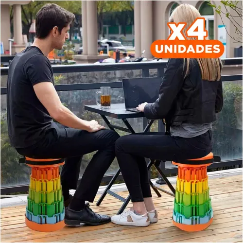 GENERICO Pack4 Estructura Plegable Portatil Con Doble Seguro