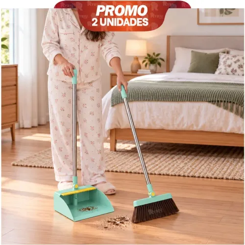 GENERICO Pack2 Herramienta Con Recogedor Verde Para Limpieza
