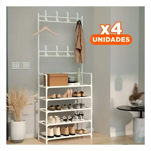 GENERICO Pack4 Accesorio Resistente Para Closet Y Entrada