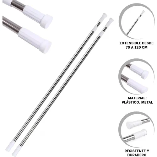 GENERICO Tubo Ajustable Resistente Para Ducha Facil Seguro