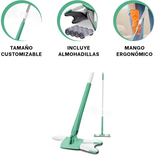 GENERICO Mopa Mariposa De Microfibra Para Limpieza Facil