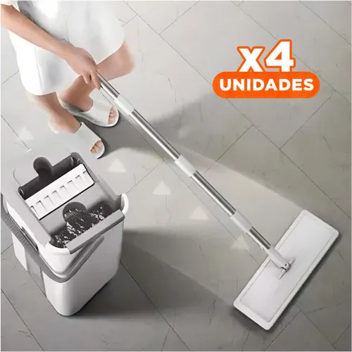 GENERICO Pack4 Escoba Multiuso 360 Con Balde Centrifugador