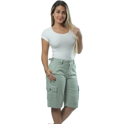 FORDAN JEANS Bermuda Mujer 4005 Cargo C/Reguladores-Pretina