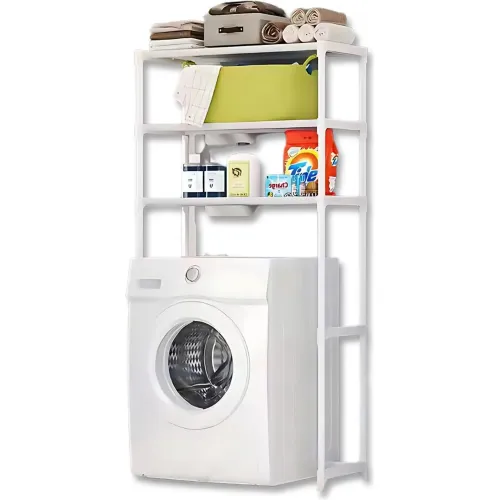 GENERICO Estante Organizador Multiusos Para Lavadora Baño De 3 Niveles 150x54x24cm