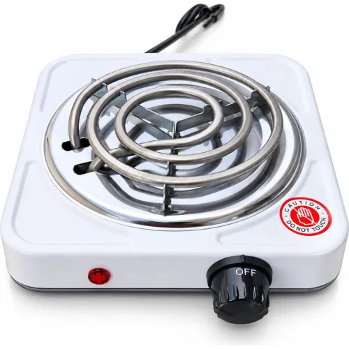 GENERICO Cocina Eléctrica 1 Hornillas 1000w Gft-1010b Con Control De Temperatura