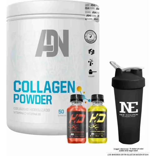 ADN NUTRITION Collagen Powder 500gr Fruit Punch + Shaker