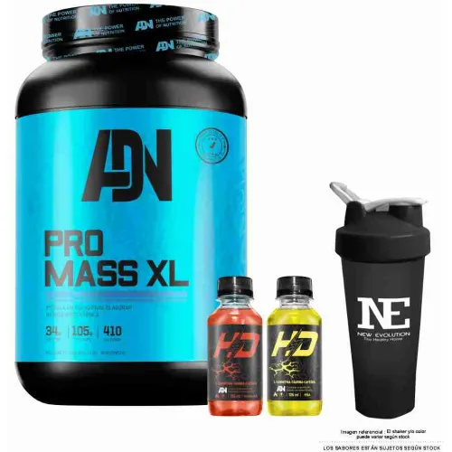 ADN NUTRITION Adn Nutrition Pro Mass Xl 2 Kg. Chocolate + Shaker